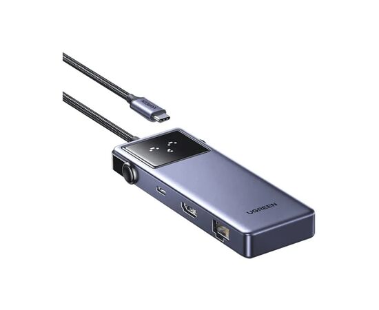 Концентратор Ugreen USB-C 7-in-1 3xUSB + 1xUSB-C + HDMI + RJ45 + PD 100W CM888 gray (45155), изображение 2