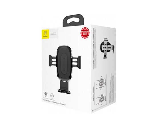 Универсальный автодержатель Baseus Gravity Car Mount Air Outlet Version 10W Black (WXYL-01), изображение 6