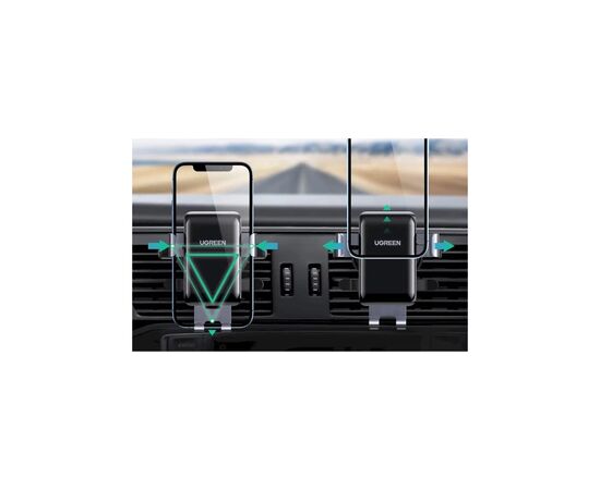 Универсальный автодержатель Ugreen LP274 Gravity Phone Holder for Round Air Vent Black (30401), изображение 2