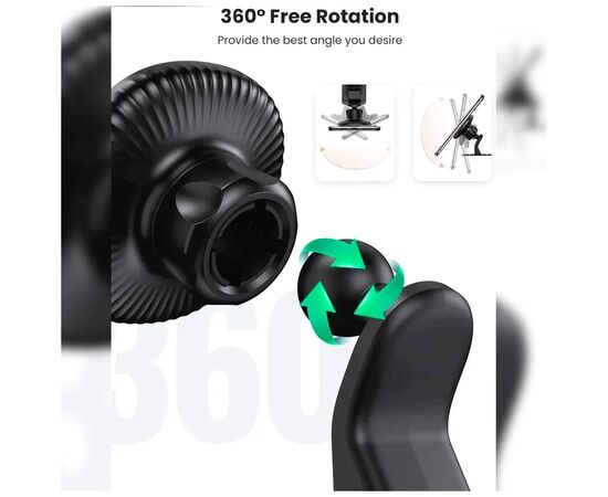 Универсальный автодержатель Ugreen LP292 Magnetic Phone Holder for Car Black (80785), изображение 5