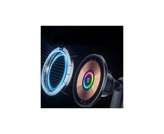 Универсальный автодержатель Essager Arpege 15W Magnetic Wirless Car Charger with Phone Holder Function (Rotate Version) Black (EZJCX-GY01B-Z), изображение 4