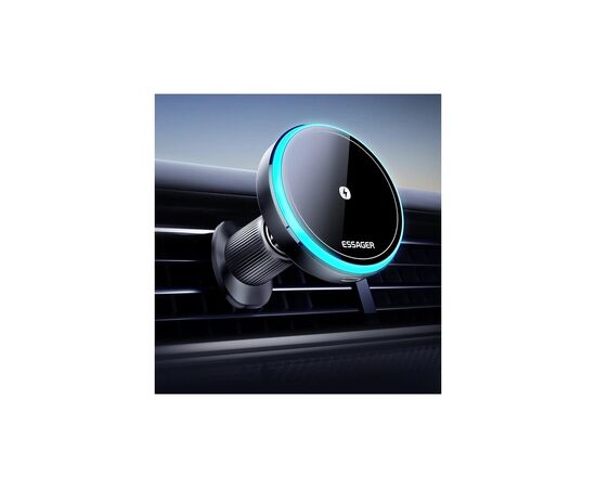 Універсальний автотримач Essager Element magnetic wireless charging car bracket outlet+paste mode (EZJCX-YS01-Z), зображення 6