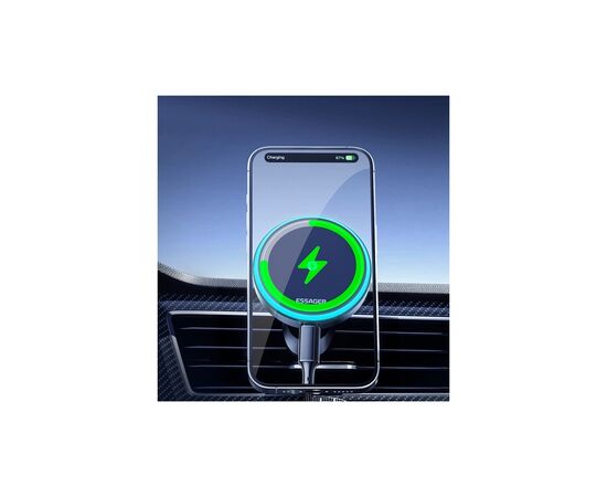 Універсальний автотримач Essager Element magnetic wireless charging car bracket outlet+paste mode (EZJCX-YS01-Z), зображення 7