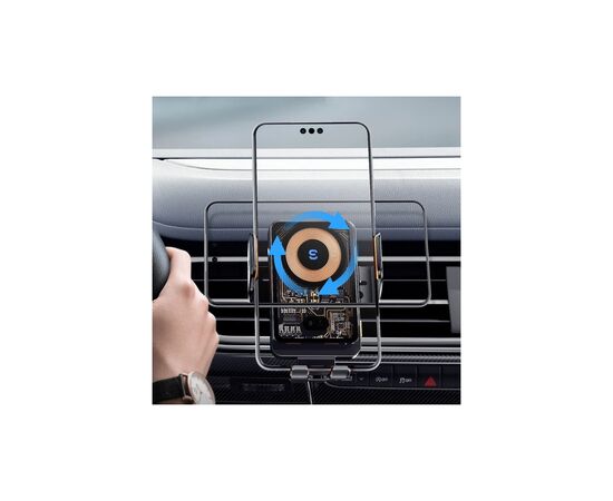 Универсальный автодержатель Essager Junyi 15W Wireless Phone Holder for Car (Air Outlet Type) (EZJWX-JY01-Z), изображение 6