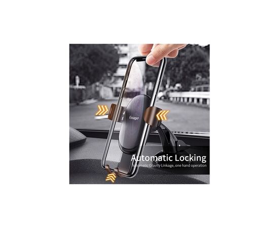 Універсальний автотримач Essager MoJack Gravity Car Phone Holder (osculum type) Black (EZJXP-MJ01), зображення 3