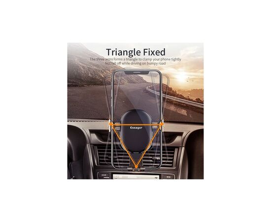 Універсальний автотримач Essager MoJack Gravity Car Phone Holder (osculum type) Black (EZJXP-MJ01), зображення 4