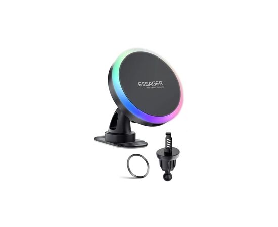 Универсальный автодержатель Essager Neon magnetic wireless charger car bracket beak hook+paste (EZJCX-NH01-Z), изображение 3