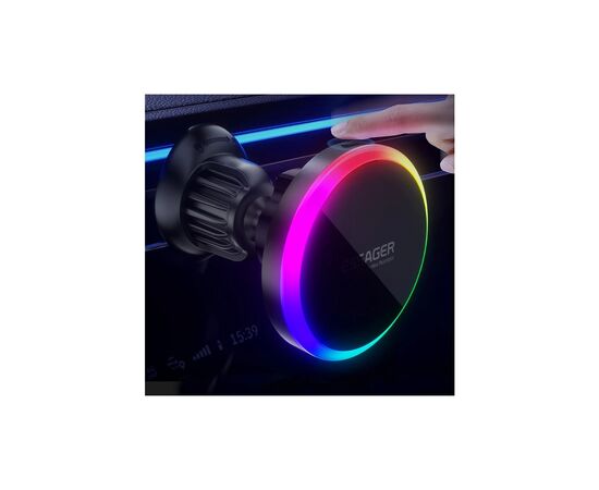 Универсальный автодержатель Essager Neon magnetic wireless charger car bracket beak hook+paste (EZJCX-NH01-Z), изображение 7