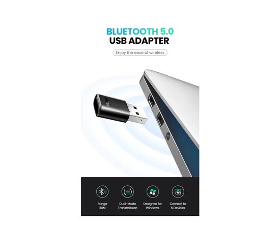Bluetooth-адаптер Ugreen CM390 USB Bluetooth 5.0 Adapter (80889), зображення 2