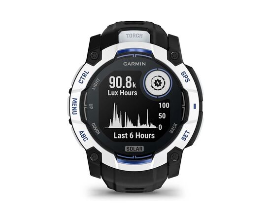 Смарт-годинник Garmin Instinct 3, 50mm, Solar, Whitestone with Black Band, GPS смарт-годинник (010-02935-03), зображення 2