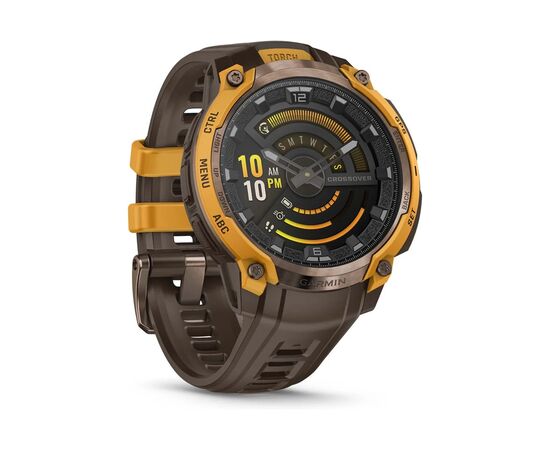 Смарт-годинник Garmin Instinct Crossover AMOLED, BronzeSunburst/Cocoa, GPS смарт-годинник (010-03398-01), зображення 3