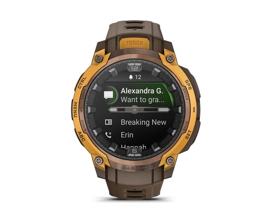 Смарт-годинник Garmin Instinct Crossover AMOLED, BronzeSunburst/Cocoa, GPS смарт-годинник (010-03398-01), зображення 8