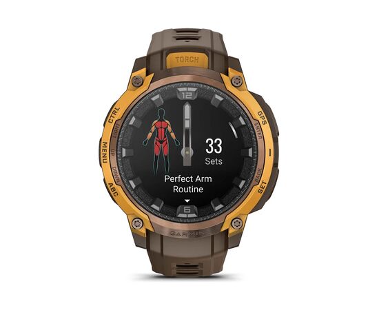 Смарт-годинник Garmin Instinct Crossover AMOLED, BronzeSunburst/Cocoa, GPS смарт-годинник (010-03398-01), зображення 9