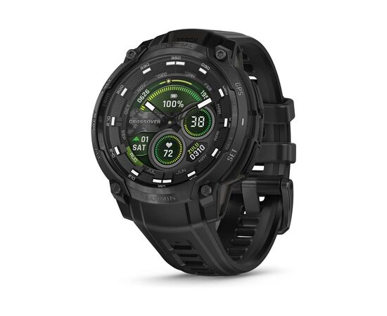 Смарт-годинник Garmin Instinct Crossover AMOLED, Tactical, Black/Black, GPS смарт-годинник (010-03398-02)