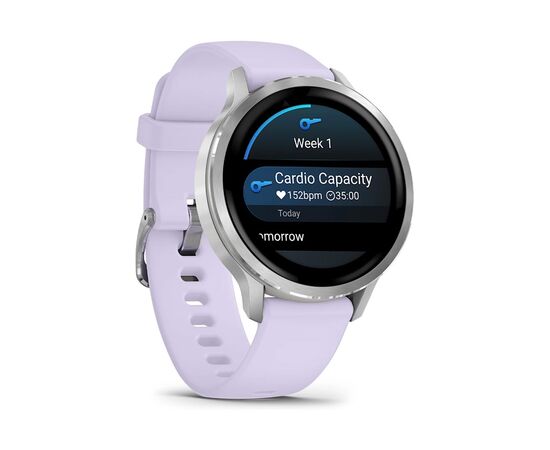 Смарт-годинник Garmin Venu 4 (41mm), Gray w/ Silver + Periwinkle, GPS смарт-годинник (010-03013-01), зображення 3