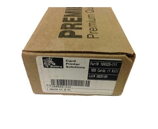 Карточка пластиковая чистая Zebra Premier PVC, белые, 30 mil, 500 шт (104523-111), изображение 2