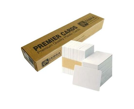 Карточка пластиковая чистая Zebra Premier PVC, белые, 30 mil, 500 шт (104523-111)