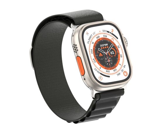 Ремінець до смарт-годинника Armorstandart Alpina Band для Apple Watch 49/46/45/44/42 (Series 1-3) Black (ARM64977), зображення 2