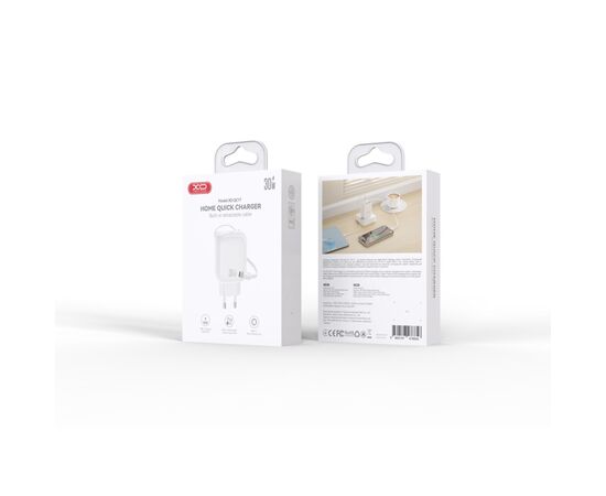 Зарядное устройство XO 1xUSB-C PD30W GaN + cable USB-C to USB-C (XO-QC17), изображение 7