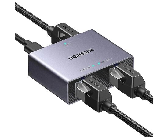 Разветвитель NW301 Gigabit Ethemet Splitter 1 to 2 Grey Ugreen (45311)