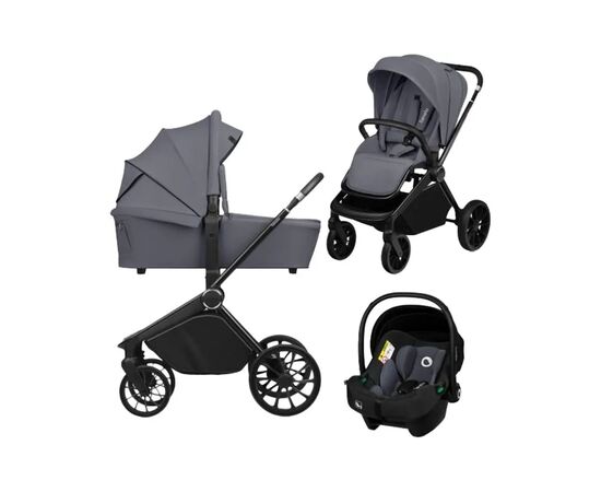 Коляска Lionelo Mika plus 3 in 1 grey stone (LO-MIKA PLUS 3IN1 GREY STONE)