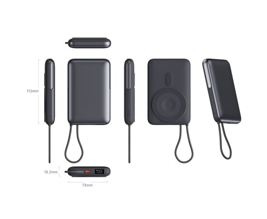 Батарея универсальная Vinga 10000 mAh 22.5W/15W/2.5W Wireless (VPBB1022WL), изображение 2