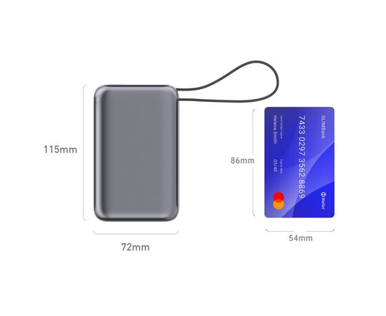 Батарея універсальна Vinga 30000 mAh 65W Display Cable (VPBB3065C), зображення 3