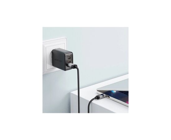 Дата кабель USB 2.0 AM to USB-C 1.2m digital display braided C15-04 black Acefast (6974316283737), изображение 5