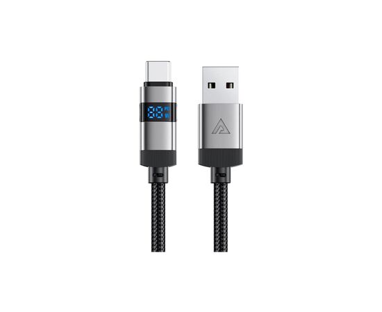 Дата кабель USB 2.0 AM to USB-C 1.2m digital display braided C15-04 black Acefast (6974316283737)