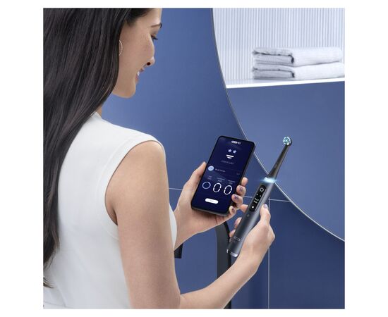 Електрична зубна щітка Oral-B iO Series 9N IOM9.1B2.2AD Black Onyx + чохол (4210201449485), зображення 8