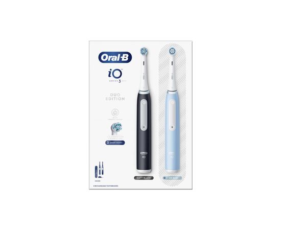 Электрическая зубная щетка Oral-B iO Series 3 Duo Black & Blue (8006540731772), изображение 3