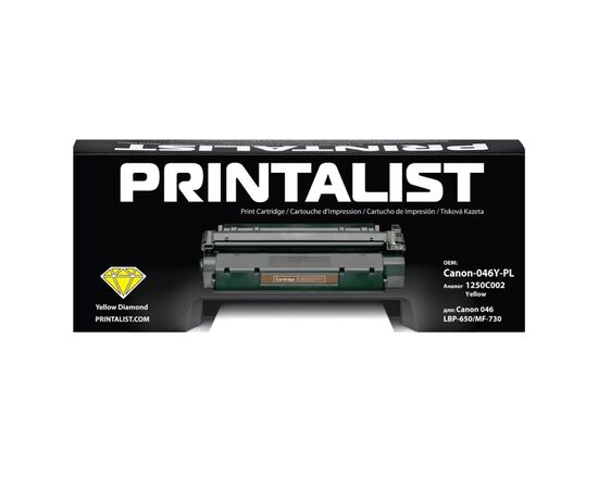 Картридж Printalist Canon 046, LBP-650/MF-730 1247C002 Yellow (Canon-046Y-PL)