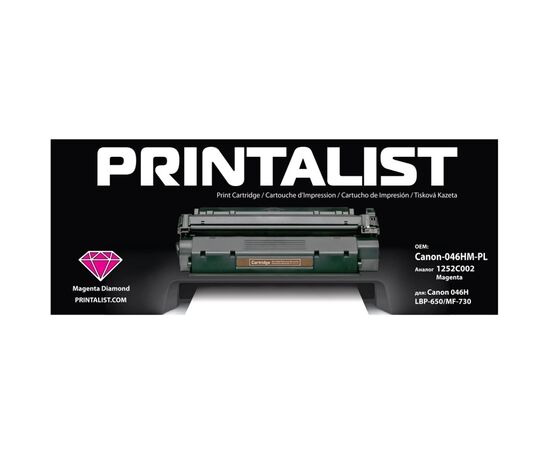 Картридж Printalist Canon 046H, LBP-650/MF-730 1252C002 5K Magenta (Canon-046HM-PL)