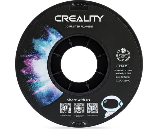 Пластик для 3D-принтера Creality ABS 1кг, 1.75мм, black (3301020035), зображення 3