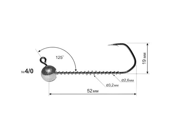 Джиг-голівка DS Barbarian 4/0 15g (3шт/уп) (3981.07.03), зображення 2