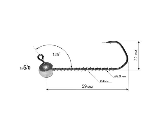 Джиг-голівка DS Barbarian 5/0 20g (3шт/уп) (3981.07.14), зображення 2