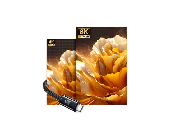 Дата кабель USB-C to USB-C 1.0m Thunderbolt 4 240W 8K60Hz black Essager (EXCTT4-PL01-P), изображение 6