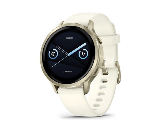 Смарт-годинник Garmin Venu 4 (41mm), Beige w/ Lunar Gold + Bone, GPS смарт-годинник (010-03013-00)