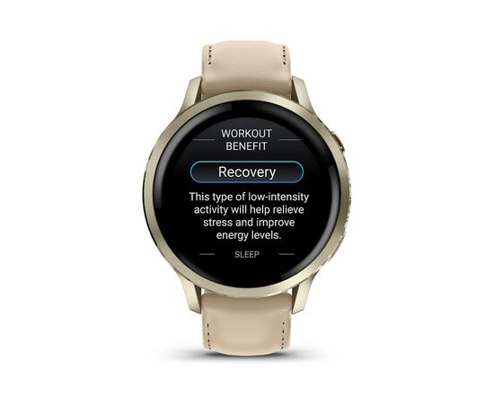 Смарт-часы Garmin Venu 4 (41mm), Beige w/ Lunar Gold + Leather, GPS смарт-годинник (010-03013-03), изображение 8