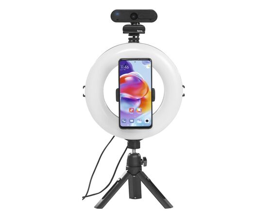 Набор блогера Hama Smartphone Tripod Smart-80 V2, 9.5cм, Bluetooth, LED ring (00004657), изображение 7