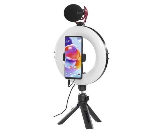 Набор блогера Hama Smartphone Tripod Smart-80 V2, 9.5cм, Bluetooth, LED ring (00004657), изображение 9