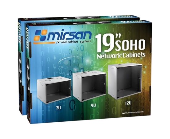 Шкаф настенный Mirsan SOHO 9U 19" 535x600 мм (MR.SOH09U60DE.02), изображение 2