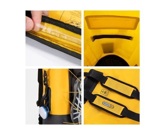 Рюкзак туристичний Naturehike водонепроникний NH21FSB04 40л бежевий (6927595788264), зображення 9