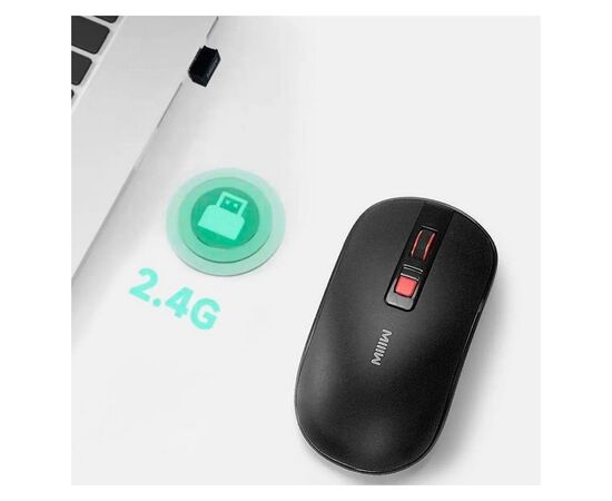 Мишка Xiaomi MiiiW Lite Wireless/Bluetooth Black (MW23M21 Black), зображення 5