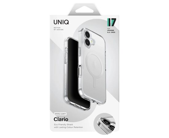 Чехол для мобильного телефона Uniq Clario iPhone 17 Magclick Charging Transparent (8886463694725), изображение 6
