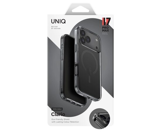Чехол для мобильного телефона Uniq Clario iPhone 17 Pro Max Magclick Charging Black (8886463694831), изображение 5