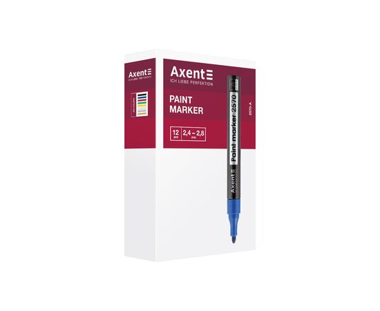 Маркер Axent Paint 2570-A, 2,4-2,8 мм круглый белый (2570-21-A), изображение 2