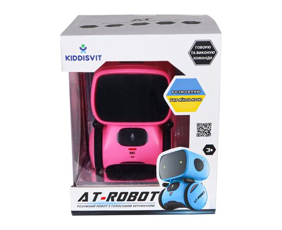 Интерактивная игрушка AT-Robot робот с голосовым управлением розовый, украинский (AT001-04-UKR), изображение 2