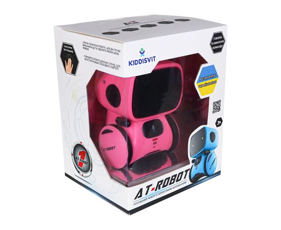 Интерактивная игрушка AT-Robot робот с голосовым управлением розовый, украинский (AT001-04-UKR), изображение 3
