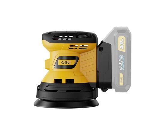 Шлифовальная машина Deli 20V, 125 мм (без АКБ та ЗП) (EDC891Z), изображение 2
